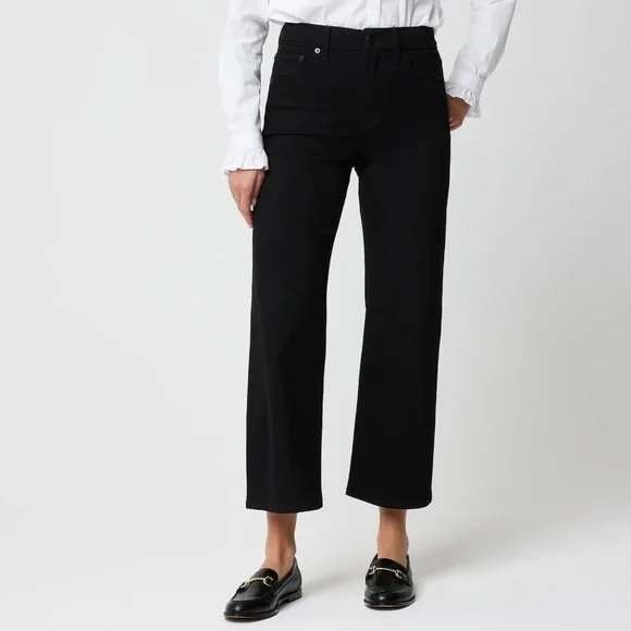 J. Crew Factory Denim - NWT J. Crew Wide Leg Crop Jeans 31 Tall Black All Day Stretch Preppy Minimalist